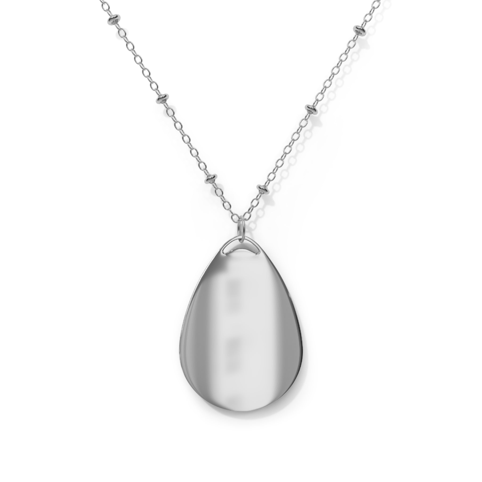 Elegant Oval Necklace, Minimalist Jewelry, Gift for Her, Layering Necklace, Personalization Option, Stylish Pendant